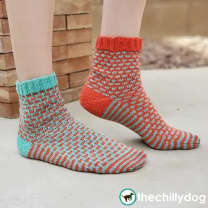 1 Sock, 2 Sock, Red Sock, Blue Sock: Knitting Pattern PDF