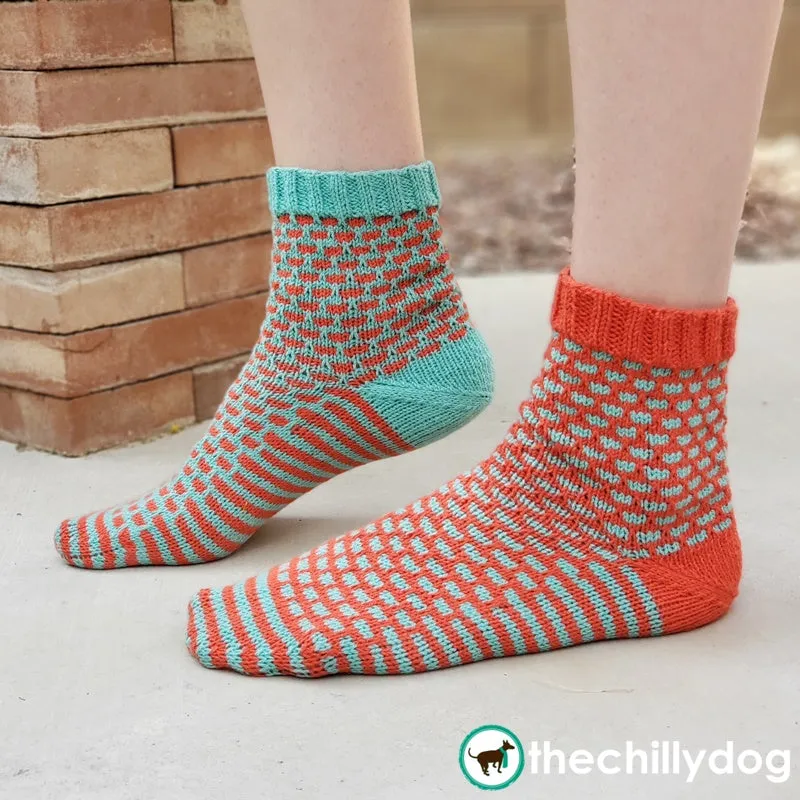1 Sock, 2 Sock, Red Sock, Blue Sock: Knitting Pattern PDF