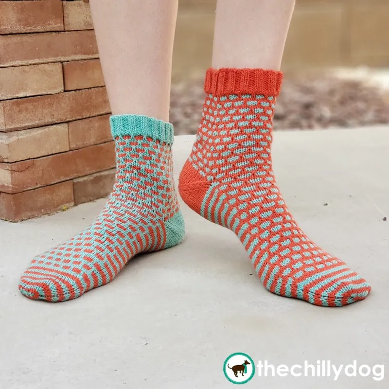 1 Sock, 2 Sock, Red Sock, Blue Sock: Knitting Pattern PDF