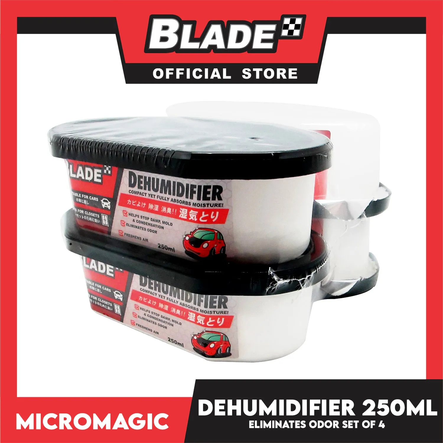 20pcs Blade Dehumidifier 250ml -Eliminates Musty Odor, Suitable for your car & closets