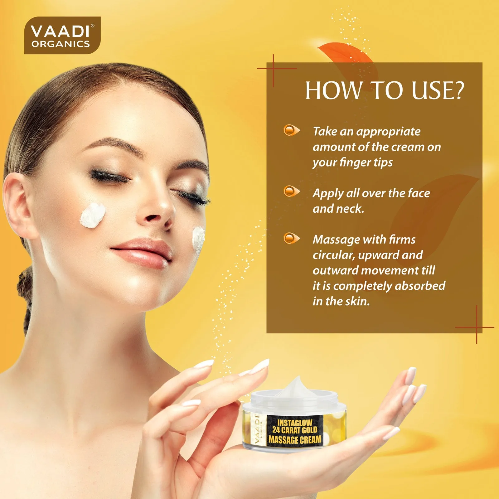 24 Carat Gold Massage Cream - Kokum Butter & Wheatgerm Oil (50 gms)