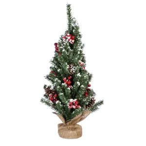 24'' Snow and Berry Covered Tree Table Décor,8flp131