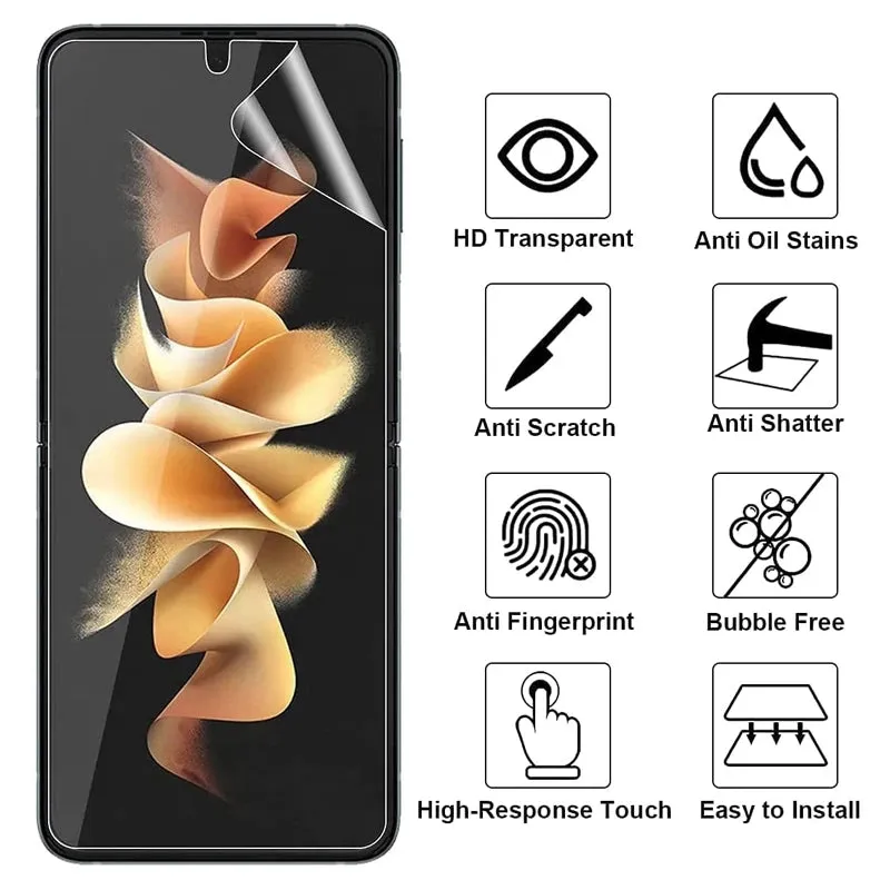 3 In 1 Hydrogel Film Screen Protector For Galaxy Z Flip4 5G