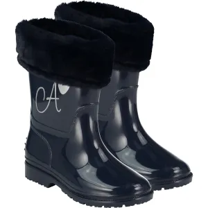 A DEE - Splash Fur Logo Wellie - Blue Navy