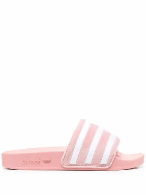 adidas stripe-print slides