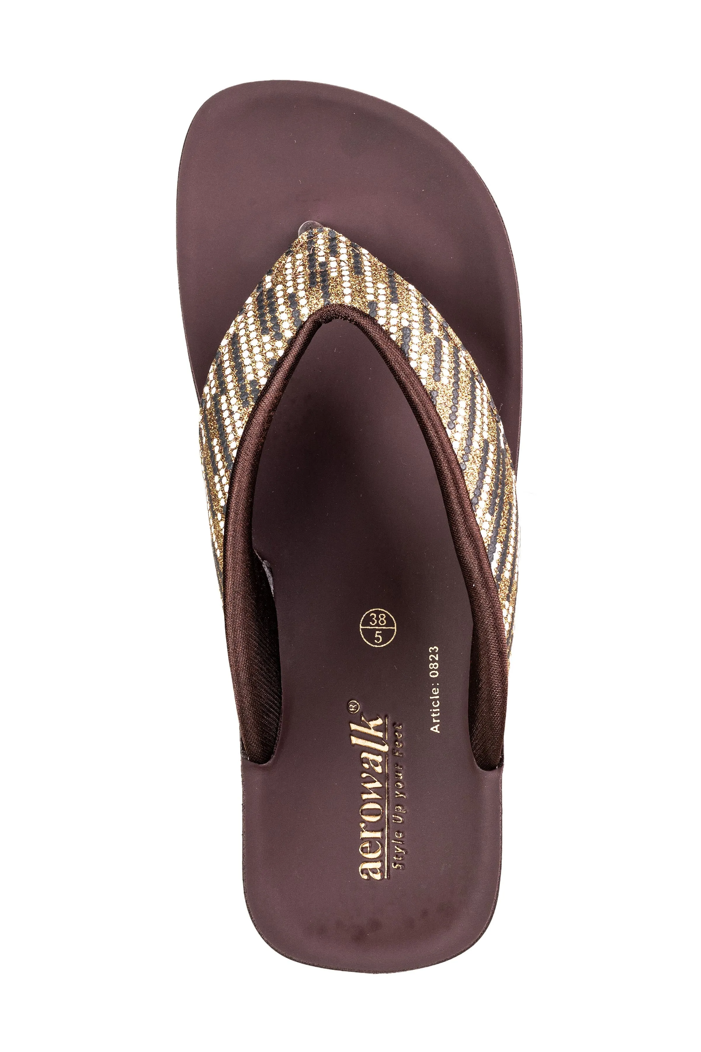 Aerowalk Ladies Copper Chappal PU