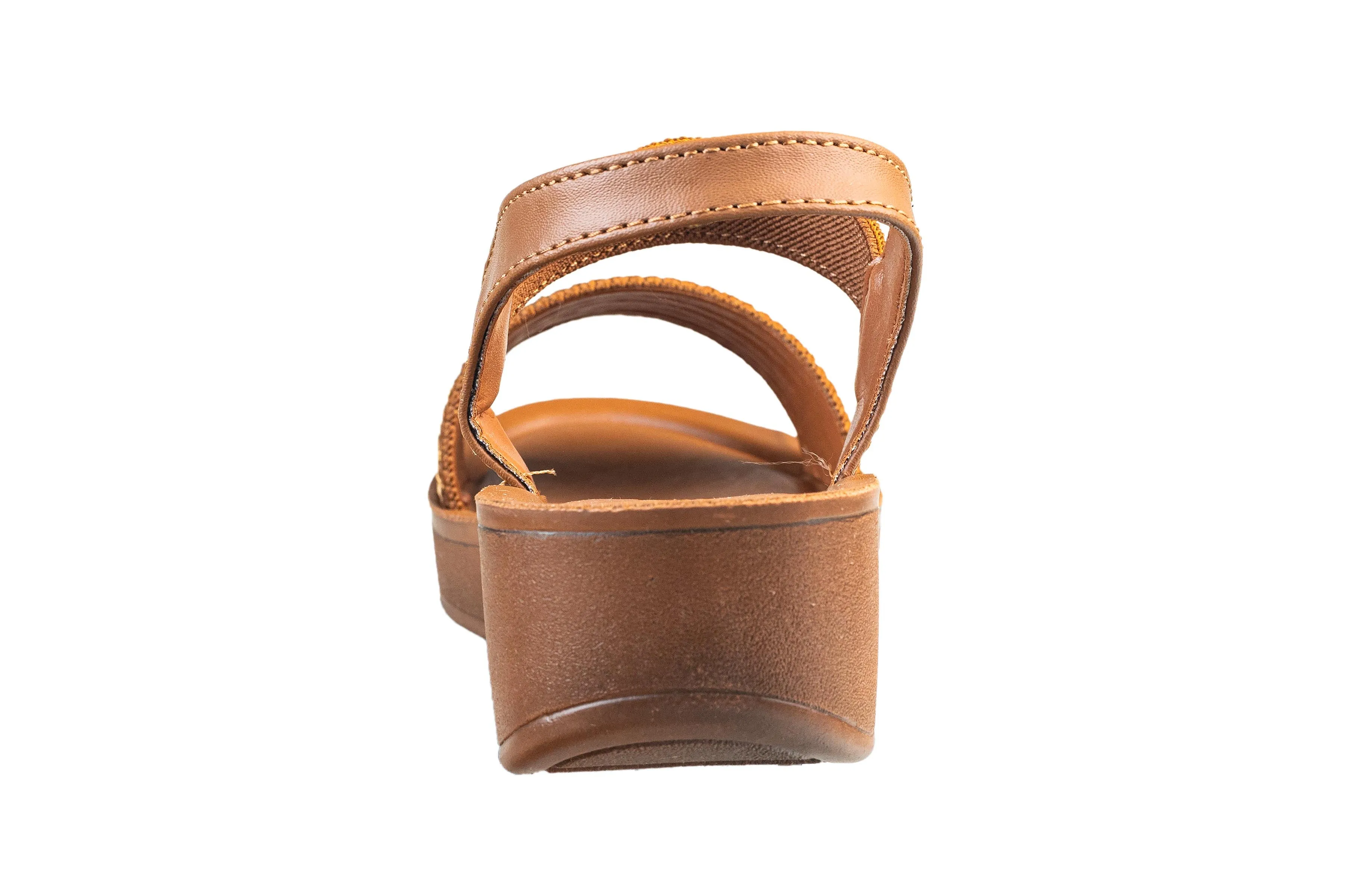 Aerowalk Ladies Tan Sandal PU