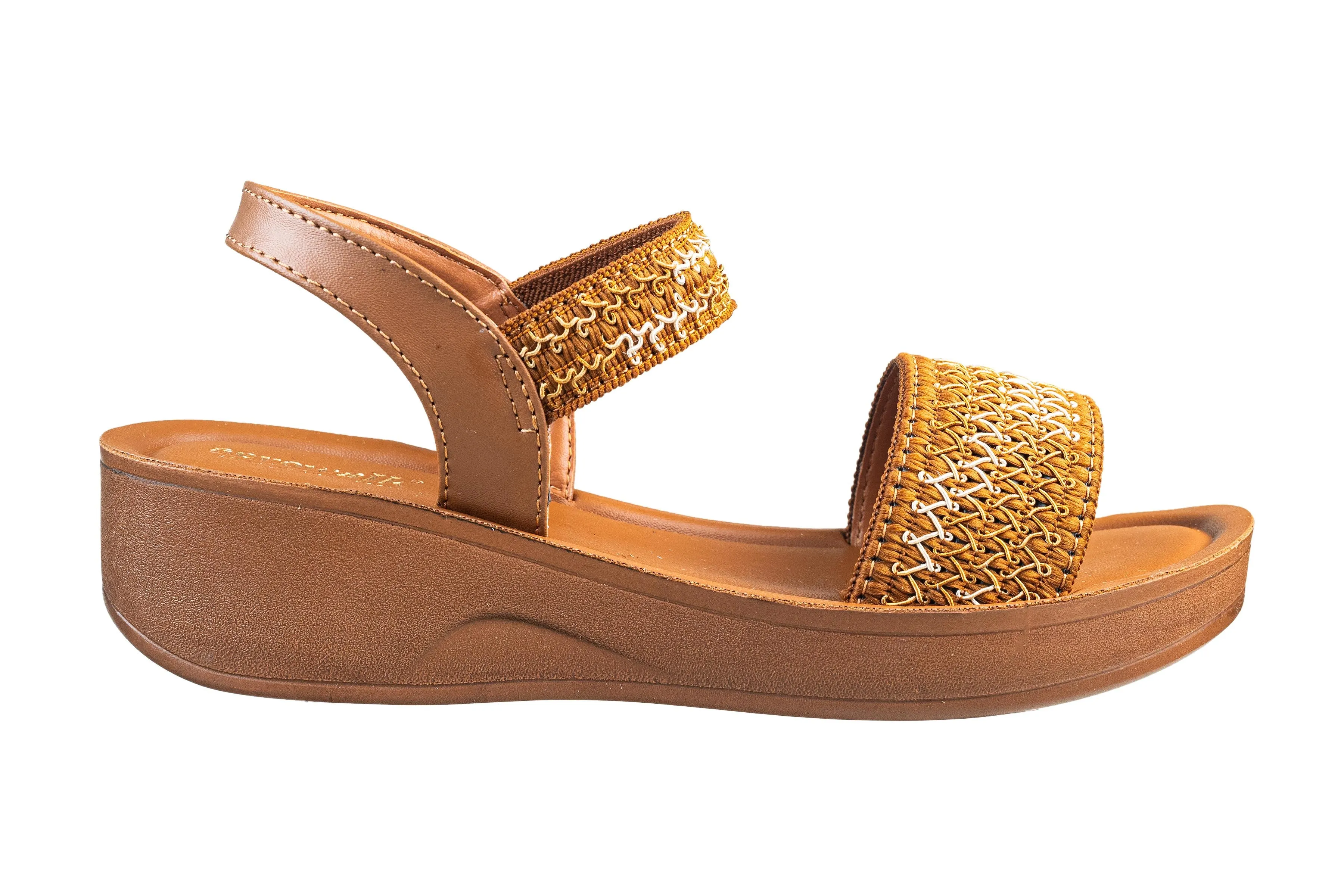 Aerowalk Ladies Tan Sandal PU