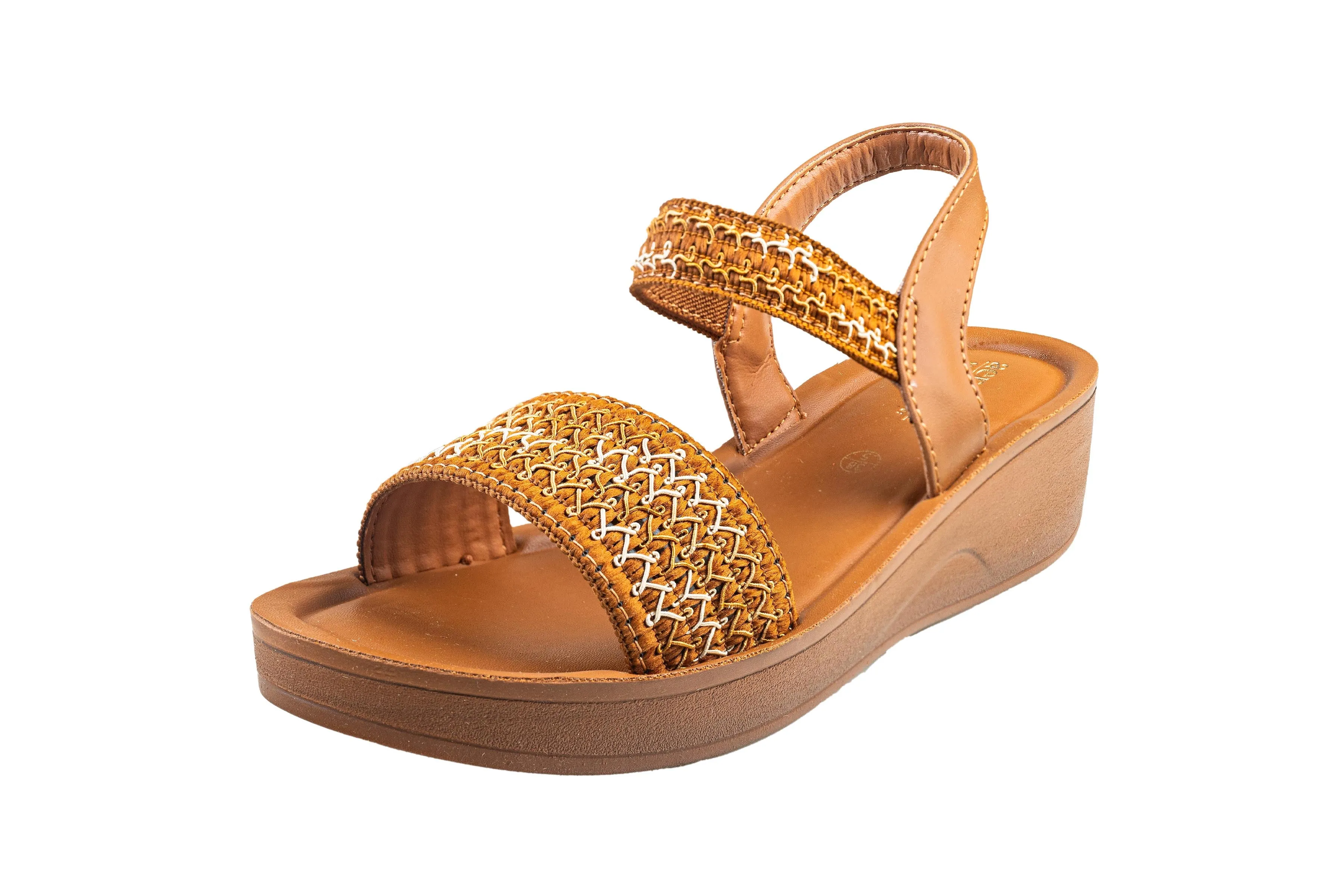 Aerowalk Ladies Tan Sandal PU