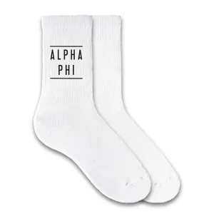 Alpha Phi Sorority Crew Socks