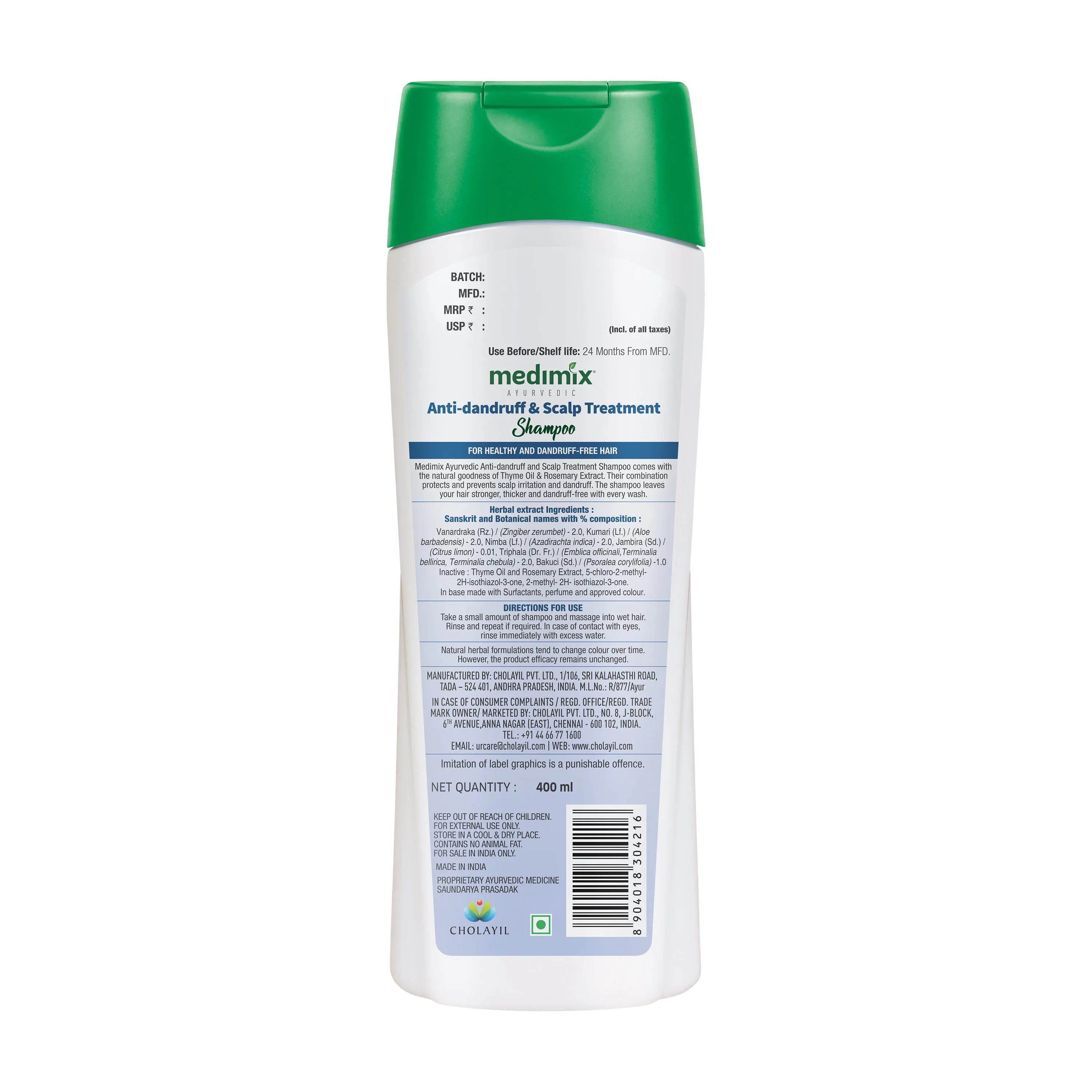 Anti-Dandruff & Scalp Treatment Shampoo | 400 ML