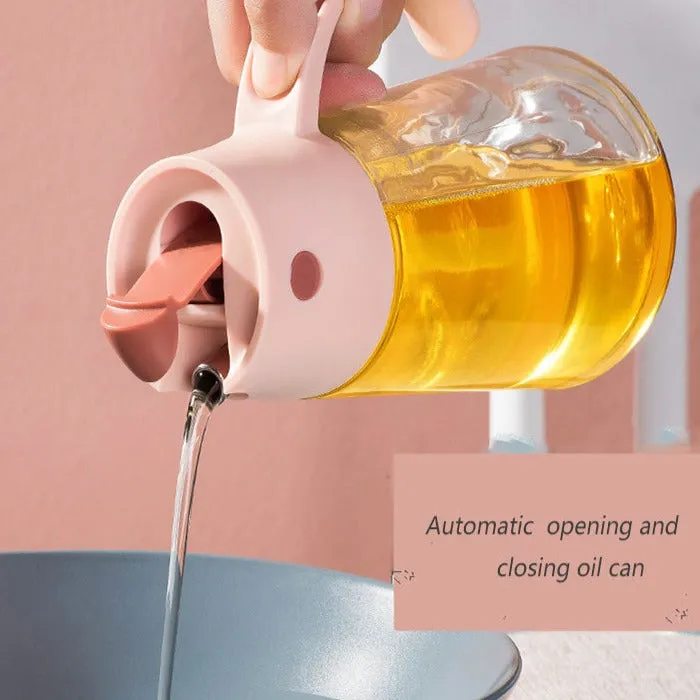 Automatic Opening Glass Oil Container - Jennyhome