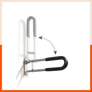 Bathla Wall Mounted Flip up Aluminum Grab Bar - Bathroom Safety Bar