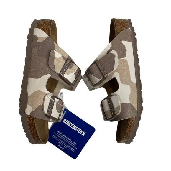 Birkenstock Arizona Birko-Flor Slide Sandal Kids Desert Soil Camo EU 26 US 8 New