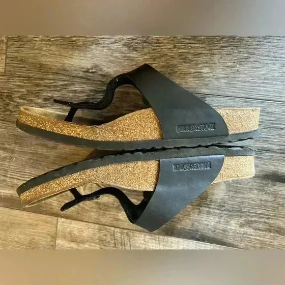 Birkenstock Gizeh Regular Fit women’s 41 oiled leather black sandal classic shoe