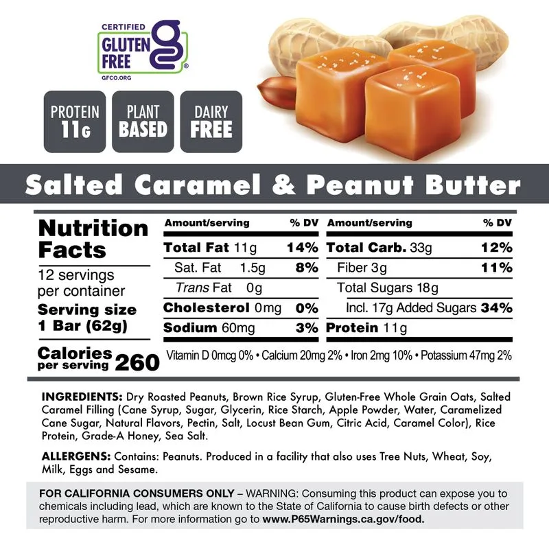 Bonk Breaker Salted Caramel & Peanut Butter Protein   Energy Bars