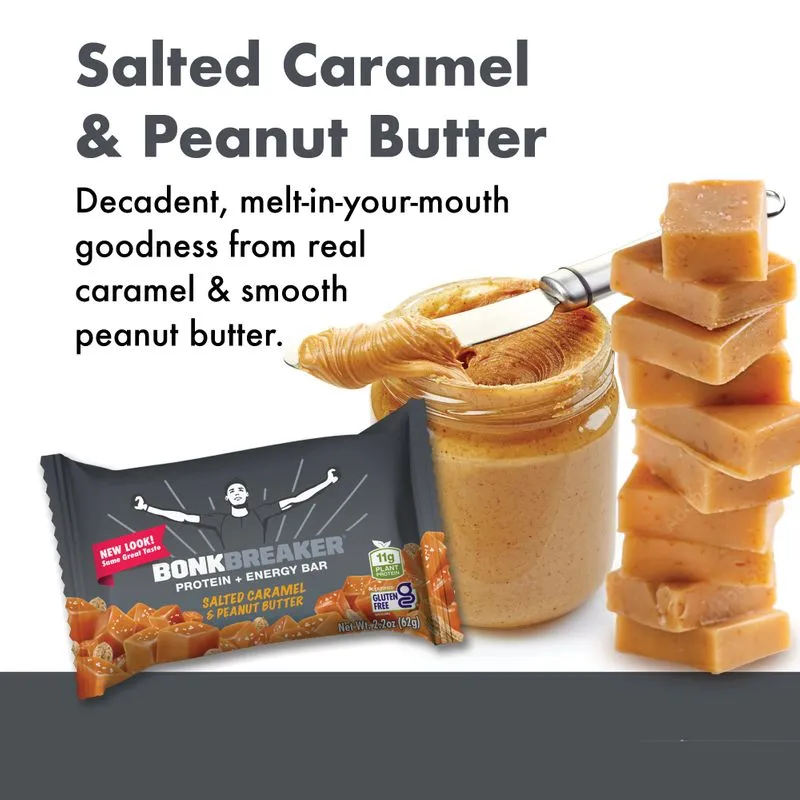 Bonk Breaker Salted Caramel & Peanut Butter Protein   Energy Bars
