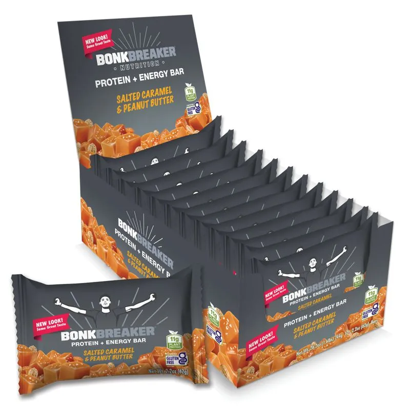 Bonk Breaker Salted Caramel & Peanut Butter Protein   Energy Bars