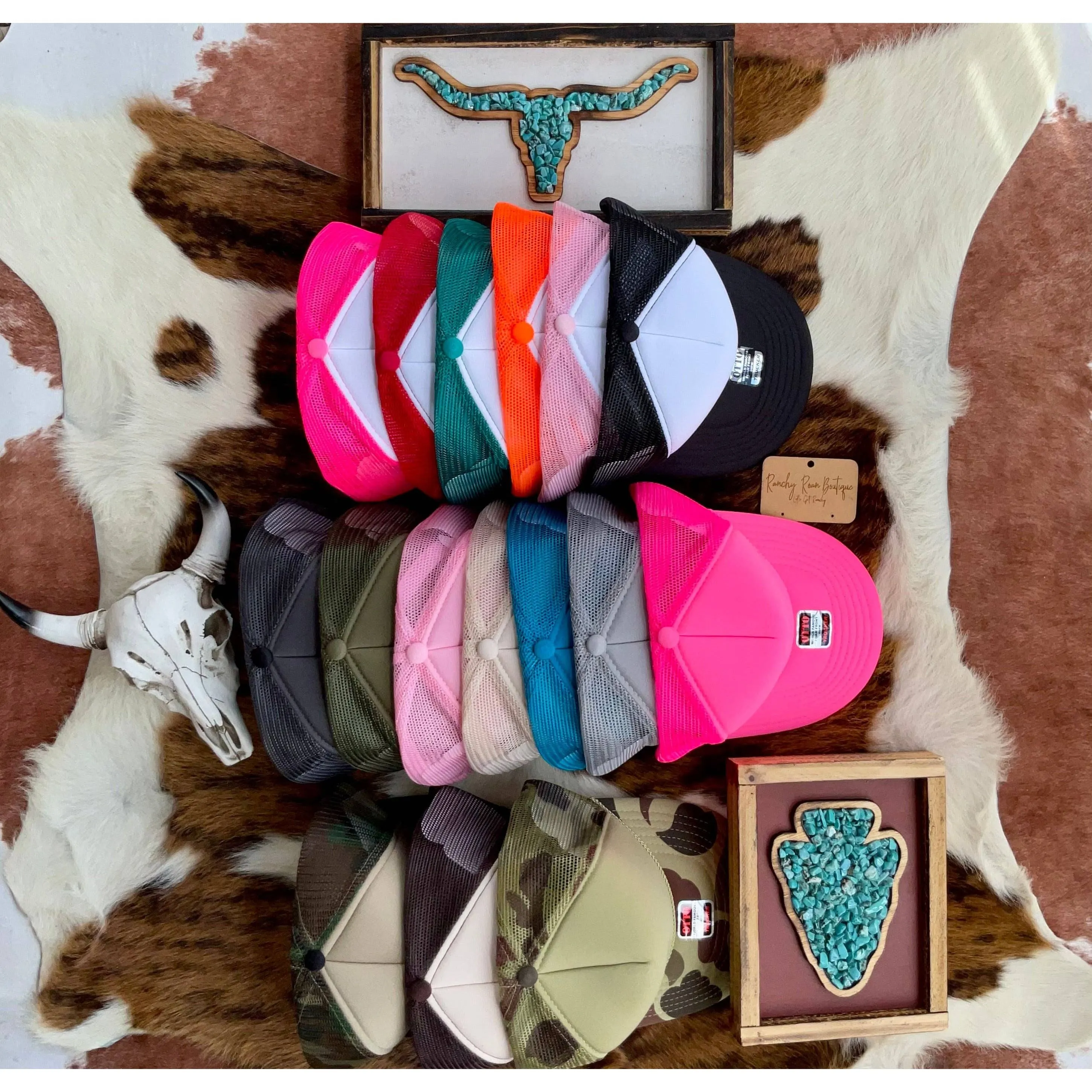 Boot Stitch Faux Western Foam Front Trucker Hat