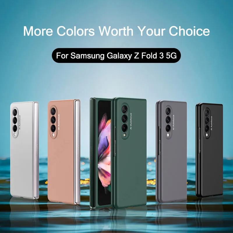 Case For Samsung Galaxy Z Fold 3 5G Cover Slim Shockproof Protection Matte Plastic Hard For Samsung Z Fold3 5G Case