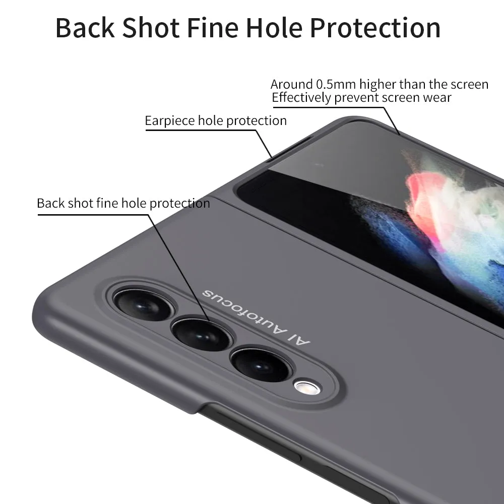 Case For Samsung Galaxy Z Fold 3 5G Cover Slim Shockproof Protection Matte Plastic Hard For Samsung Z Fold3 5G Case