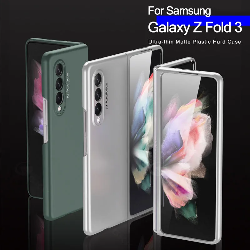 Case For Samsung Galaxy Z Fold 3 5G Cover Slim Shockproof Protection Matte Plastic Hard For Samsung Z Fold3 5G Case