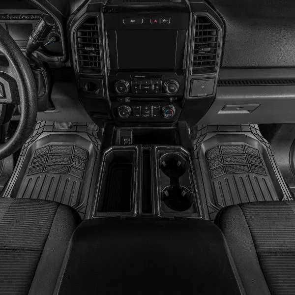 CAT Deep Dish Pro Mats 4 Pcs Black Pvc