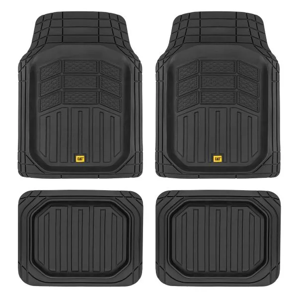 CAT Deep Dish Pro Mats 4 Pcs Black Pvc