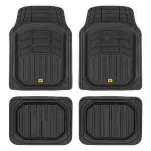 CAT Deep Dish Pro Mats 4 Pcs Black Pvc