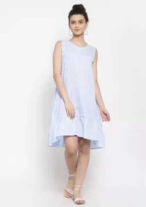 Checked Frill Hem Dress