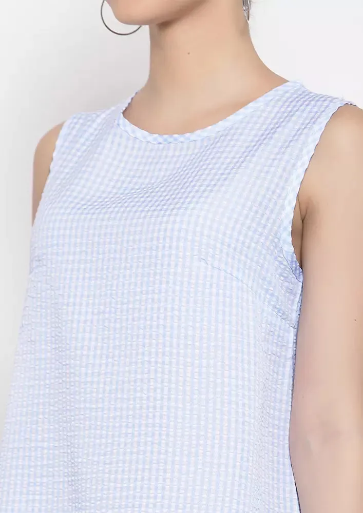 Checked Frill Hem Dress
