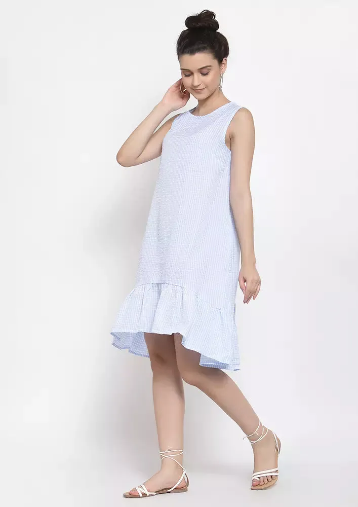 Checked Frill Hem Dress