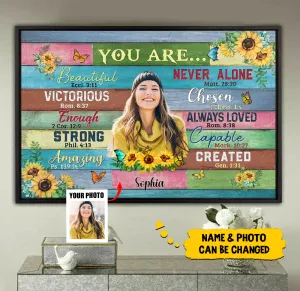 Christianartbag Home Decor, You are Beautiful Eccl. 3:11 Wall Decor Personalized Poster, Personalized Poster, Personalized Gift, CABDC01140923.