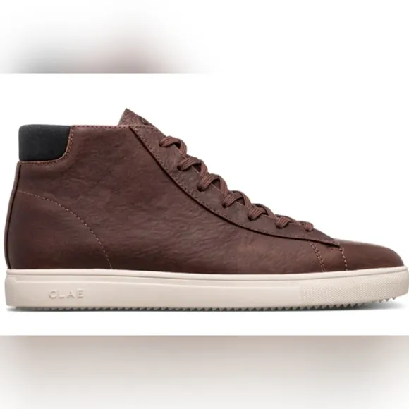 CLAE Bradley Mid Sneaker Coco Leather‎ Size 8