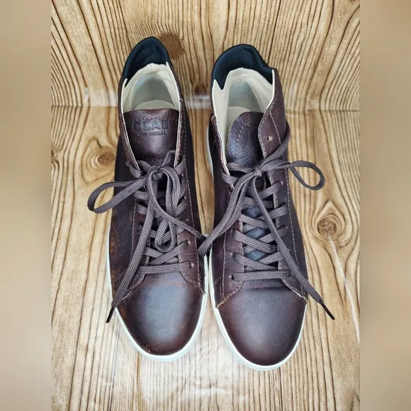 CLAE Bradley Mid Sneaker Coco Leather‎ Size 8