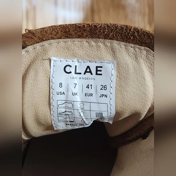 CLAE Bradley Mid Sneaker Coco Leather‎ Size 8