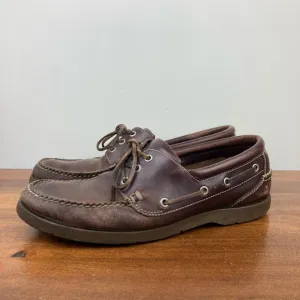Cole Haan Country Brown Leather Hand Sewn Boat Deck Camp Shoe Men’s Size 10D.