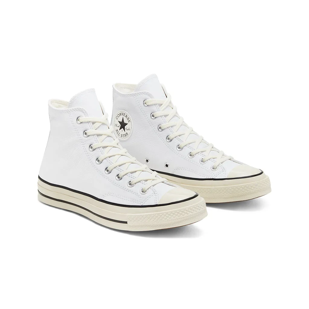 Converse Chuck Taylor All Star 70 Hi Colour Leather Sneaker, White/Black/Egret