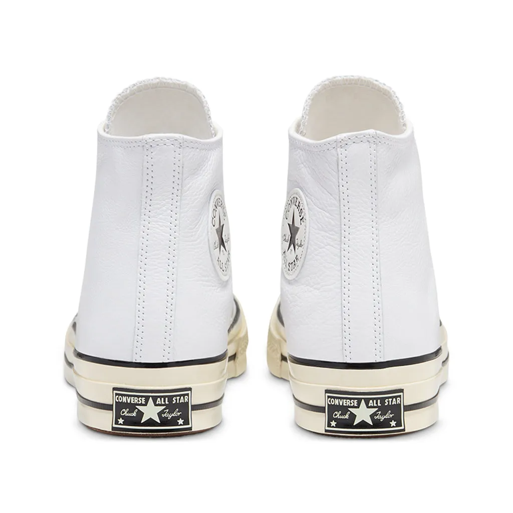 Converse Chuck Taylor All Star 70 Hi Colour Leather Sneaker, White/Black/Egret