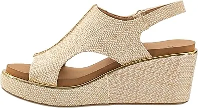 Corkys Carley Wedge in Raffia All