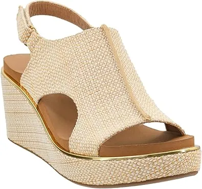 Corkys Carley Wedge in Raffia All
