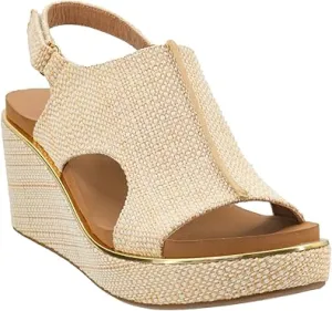 Corkys Carley Wedge in Raffia All