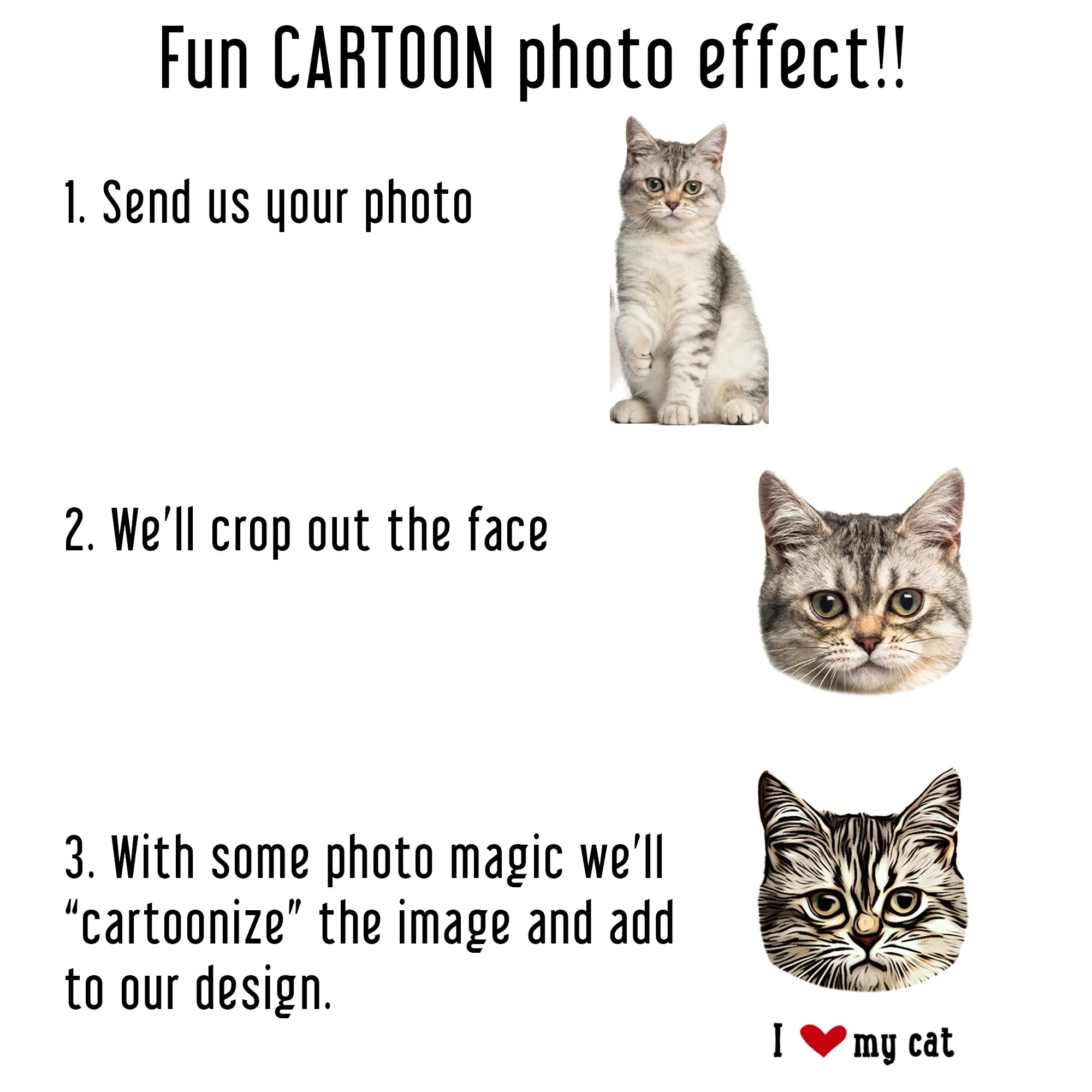 Custom I Love My Cat Photo Socks