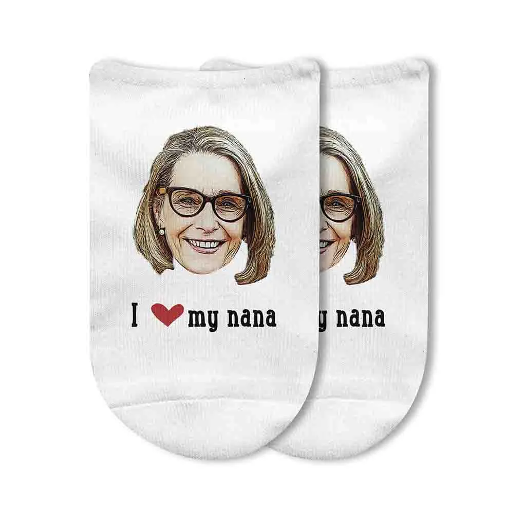 Custom I Love My (Your Text) Photo Socks