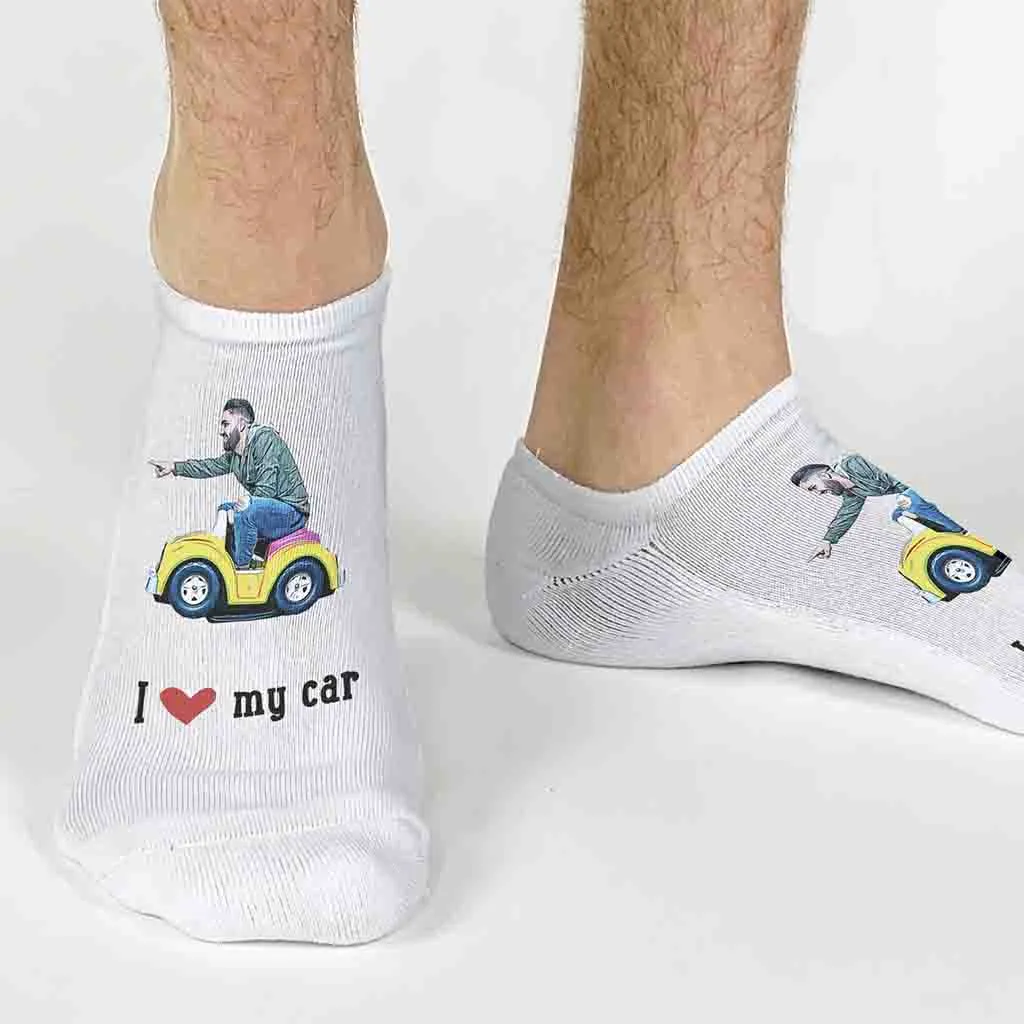 Custom I Love My (Your Text) Photo Socks