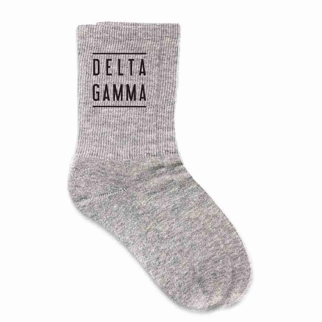 Delta Gamma Sorority Crew Socks