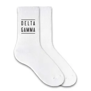 Delta Gamma Sorority Crew Socks