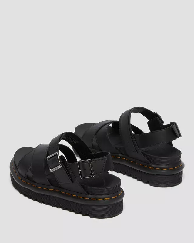 Dr Martens Voss II Hydro Leather Sandals Black