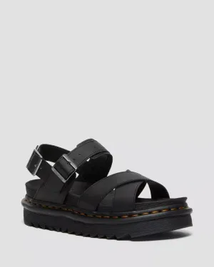 Dr Martens Voss II Hydro Leather Sandals Black