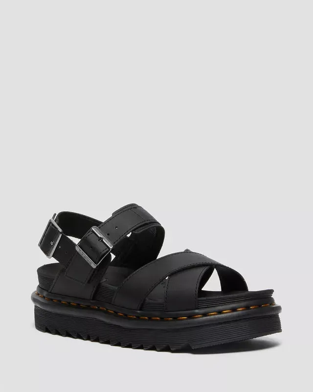Dr Martens Voss II Hydro Leather Sandals Black